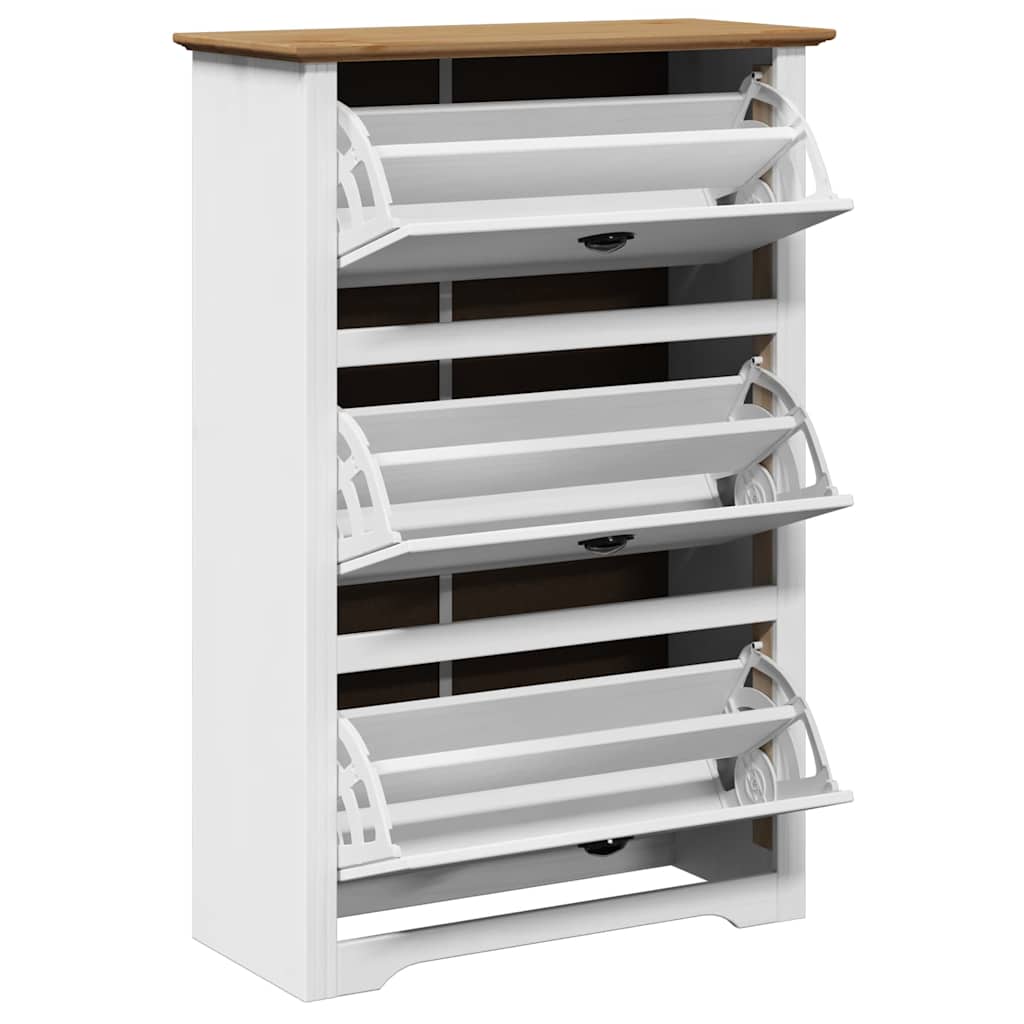 skoreol BODO 80x35x118 cm hvid og brun