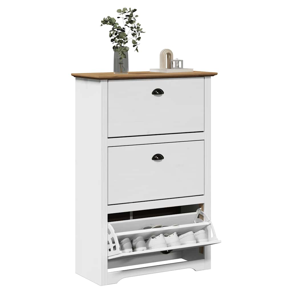 skoreol BODO 80x35x118 cm hvid og brun