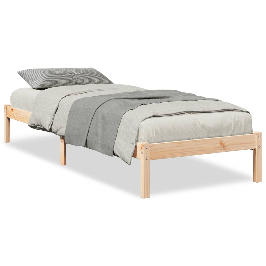 ekstra lang sengeramme uden madras 80x210 cm massivt fyrretræ