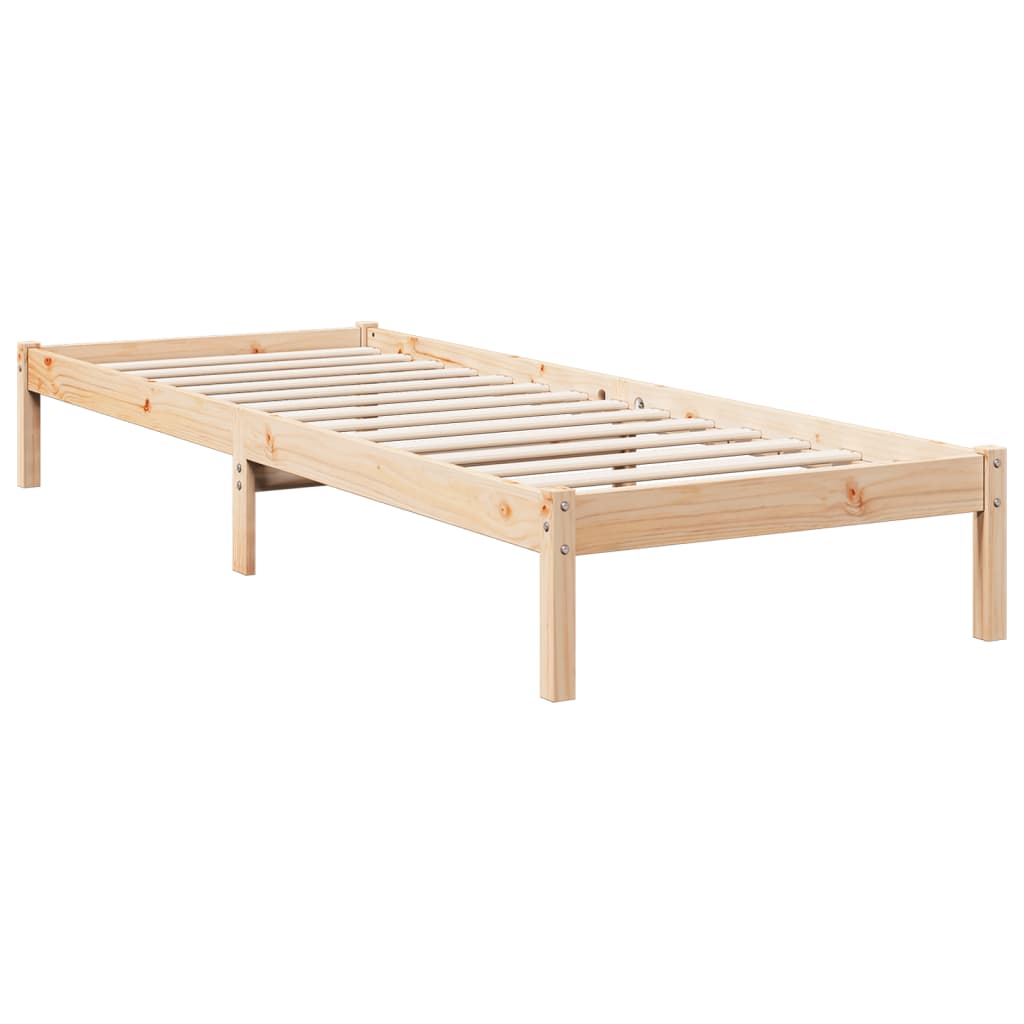 ekstra lang sengeramme uden madras 80x210 cm massivt fyrretræ