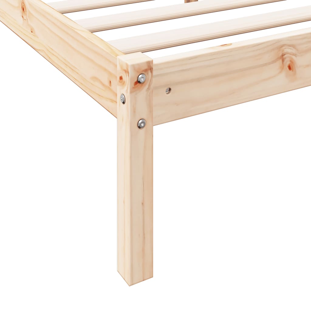 ekstra lang sengeramme uden madras 80x210 cm massivt fyrretræ