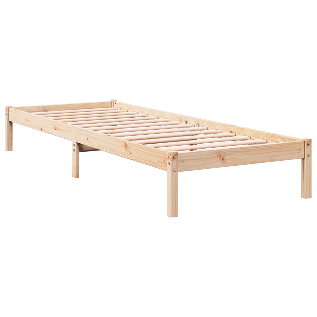 ekstra lang sengeramme uden madras 90x210 cm massivt fyrretræ