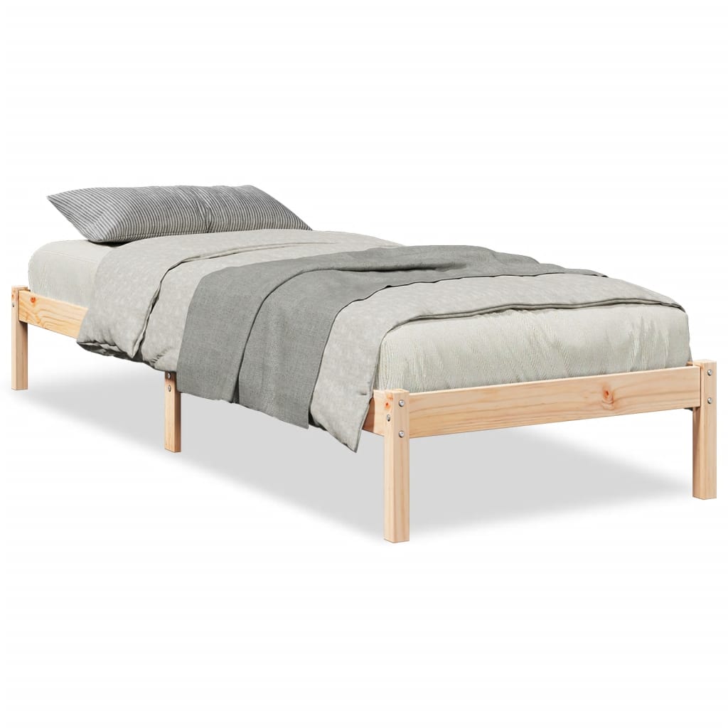 ekstra lang sengeramme uden madras 100x210 cm massivt fyrretræ