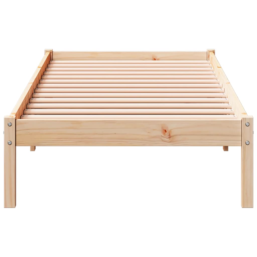 ekstra lang sengeramme uden madras 100x210 cm massivt fyrretræ