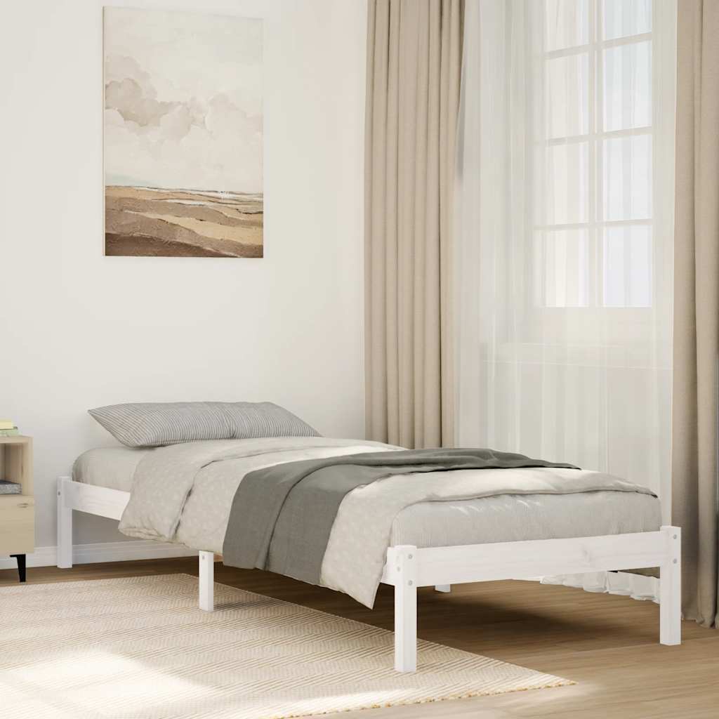 ekstra lang sengeramme uden madras 100x210 cm massivt fyrretræ