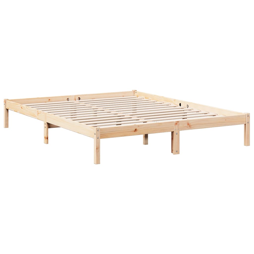 ekstra lang sengeramme uden madras 140x210 cm massivt fyrretræ