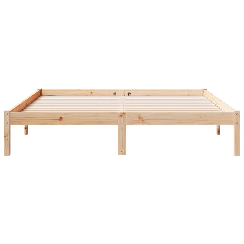 ekstra lang sengeramme uden madras 140x210 cm massivt fyrretræ