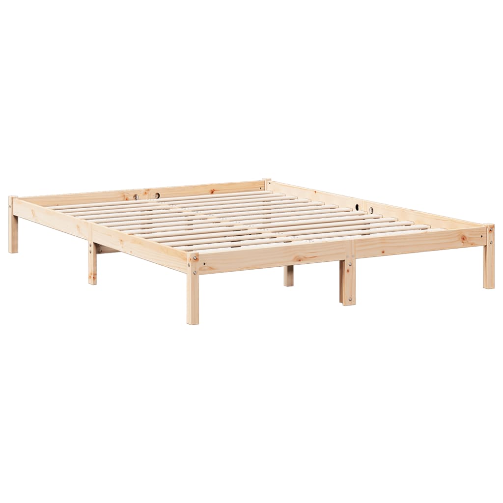 ekstra lang sengeramme uden madras 140x210 cm massivt fyrretræ