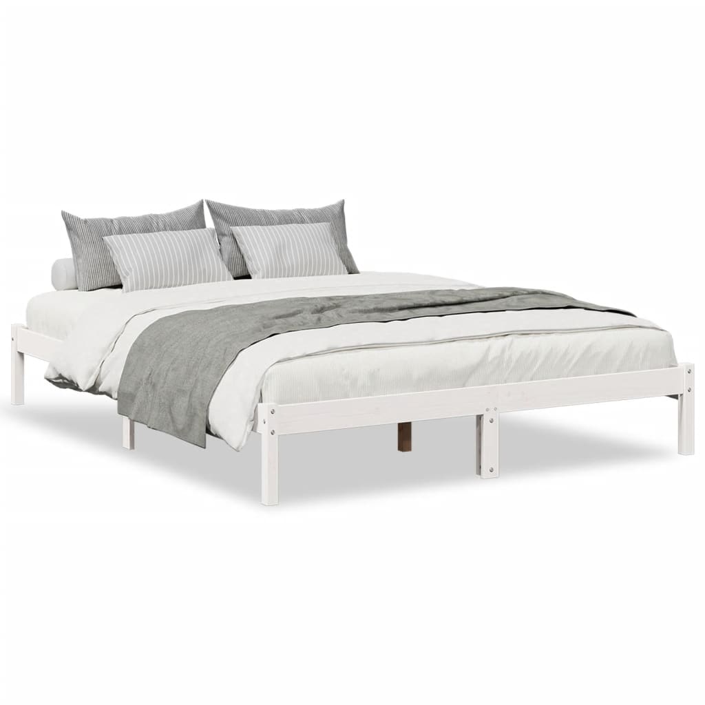 ekstra lang sengeramme uden madras 160x210 cm massivt fyrretræ