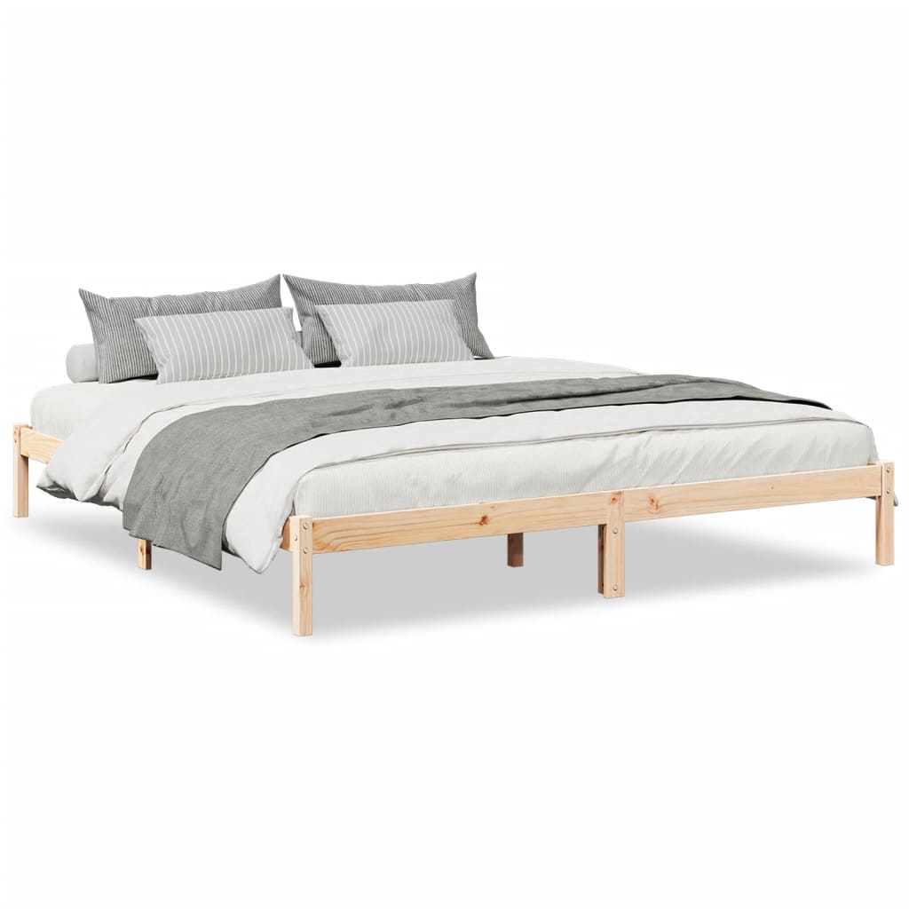 ekstra lang sengeramme uden madras 180x210 cm massivt fyrretræ