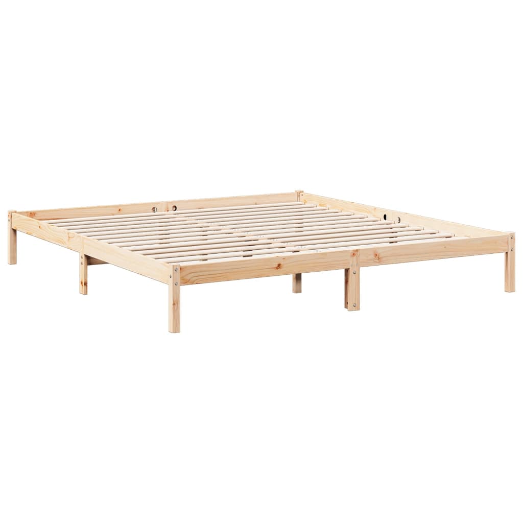 ekstra lang sengeramme uden madras 180x210 cm massivt fyrretræ