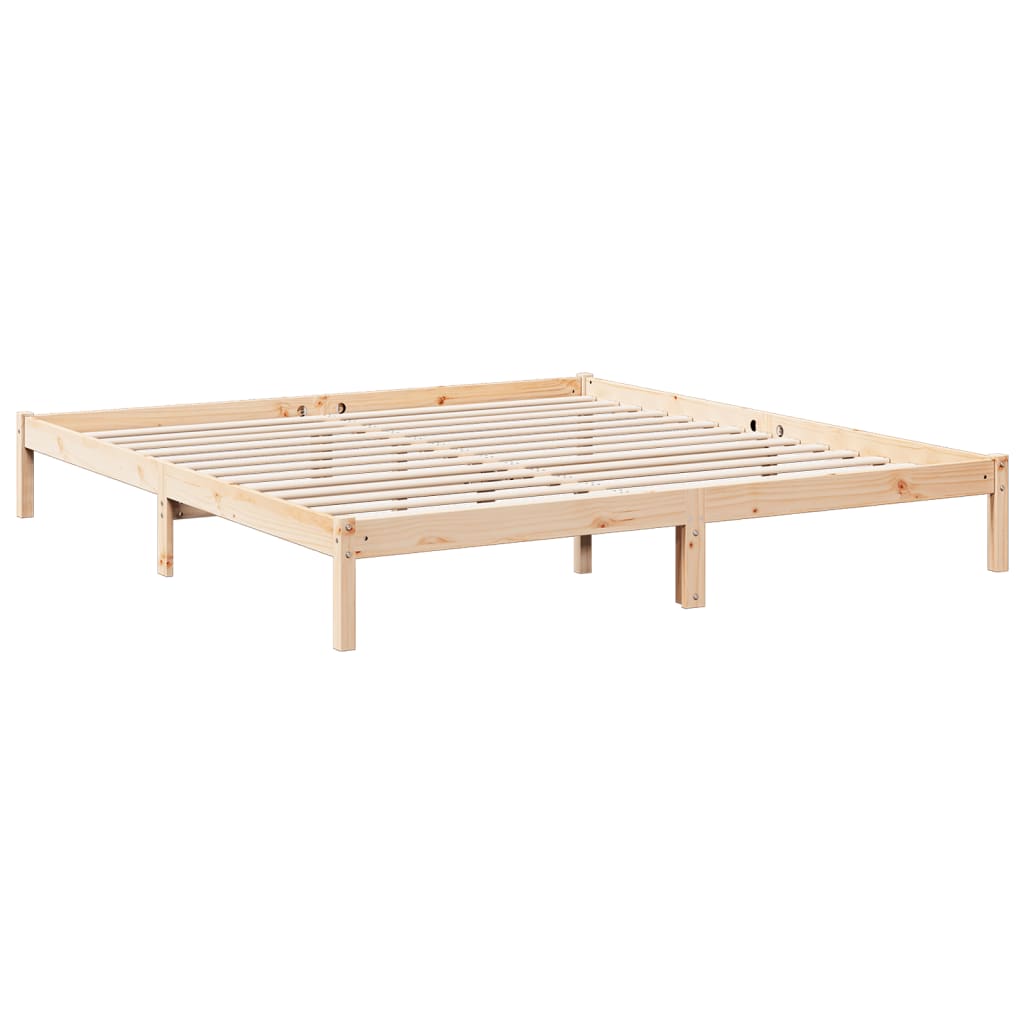 ekstra lang sengeramme uden madras 180x210 cm massivt fyrretræ