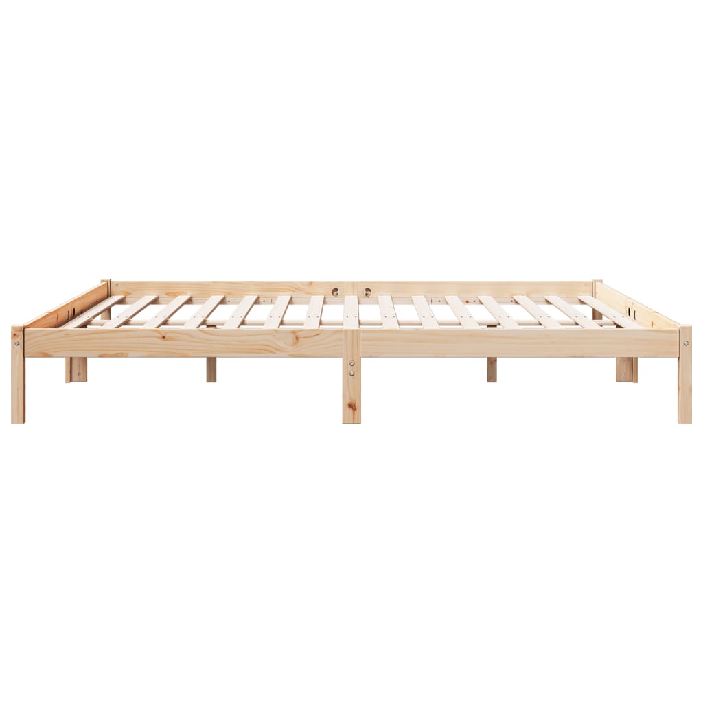 ekstra lang sengeramme uden madras 200x210 cm massivt fyrretræ
