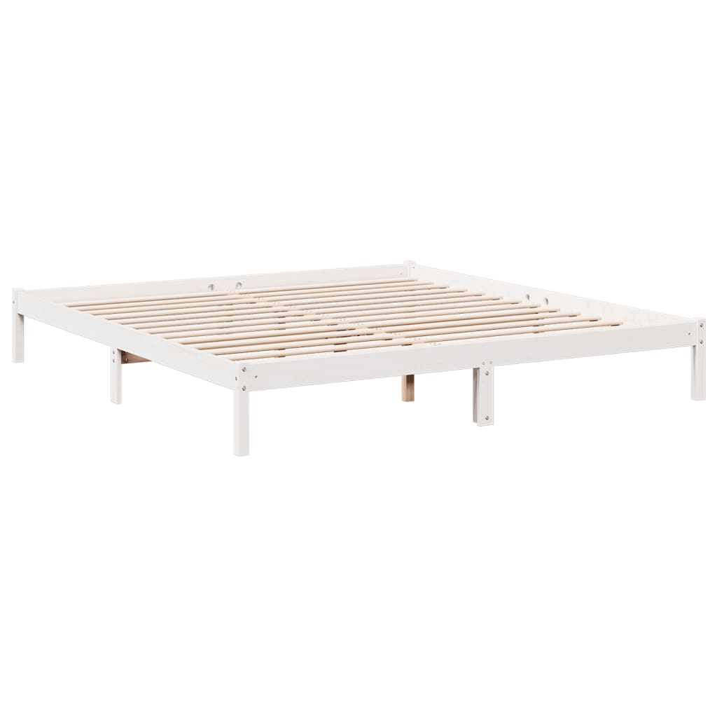 ekstra lang sengeramme uden madras 200x210 cm massivt fyrretræ