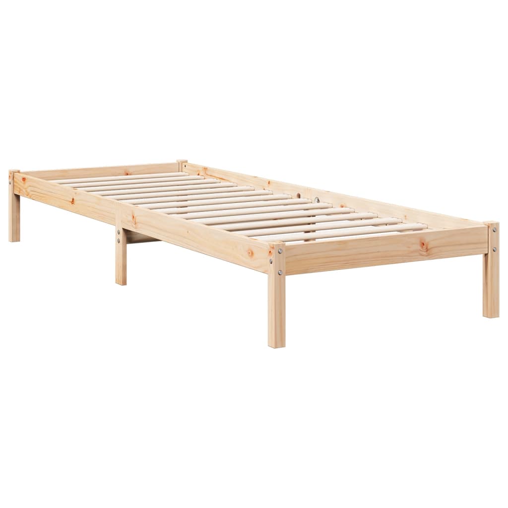 ekstra lang sengeramme uden madras 80x220 cm massivt fyrretræ
