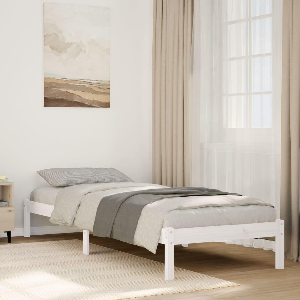 ekstra lang sengeramme uden madras 80x220 cm massivt fyrretræ