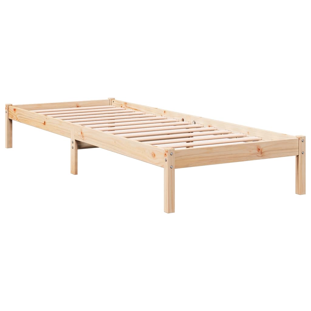 ekstra lang sengeramme uden madras 90x220 cm massivt fyrretræ