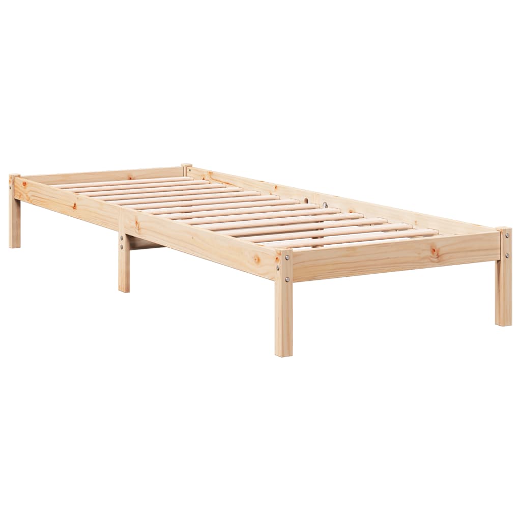 ekstra lang sengeramme uden madras 100x220 cm massivt fyrretræ
