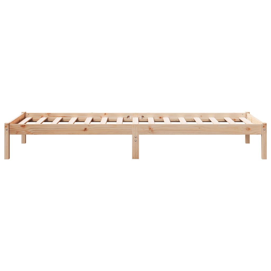 ekstra lang sengeramme uden madras 100x220 cm massivt fyrretræ