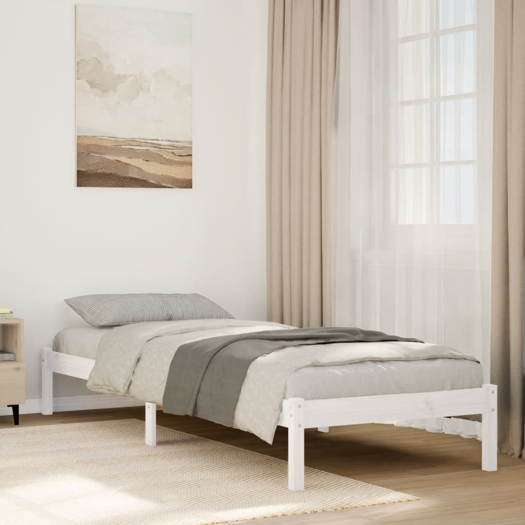 ekstra lang sengeramme uden madras 100x220 cm massivt fyrretræ