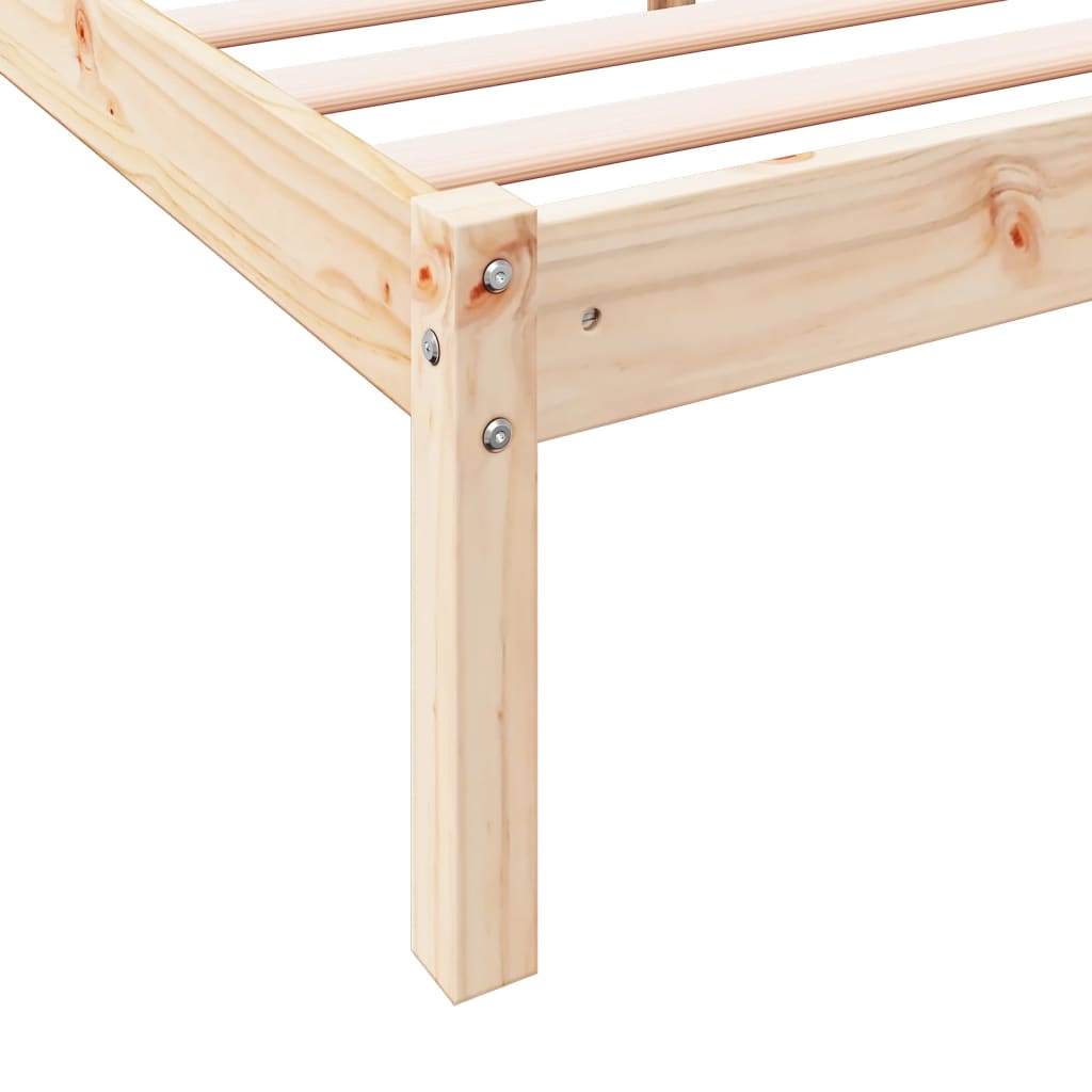 ekstra lang sengeramme uden madras 160x220 cm massivt fyrretræ