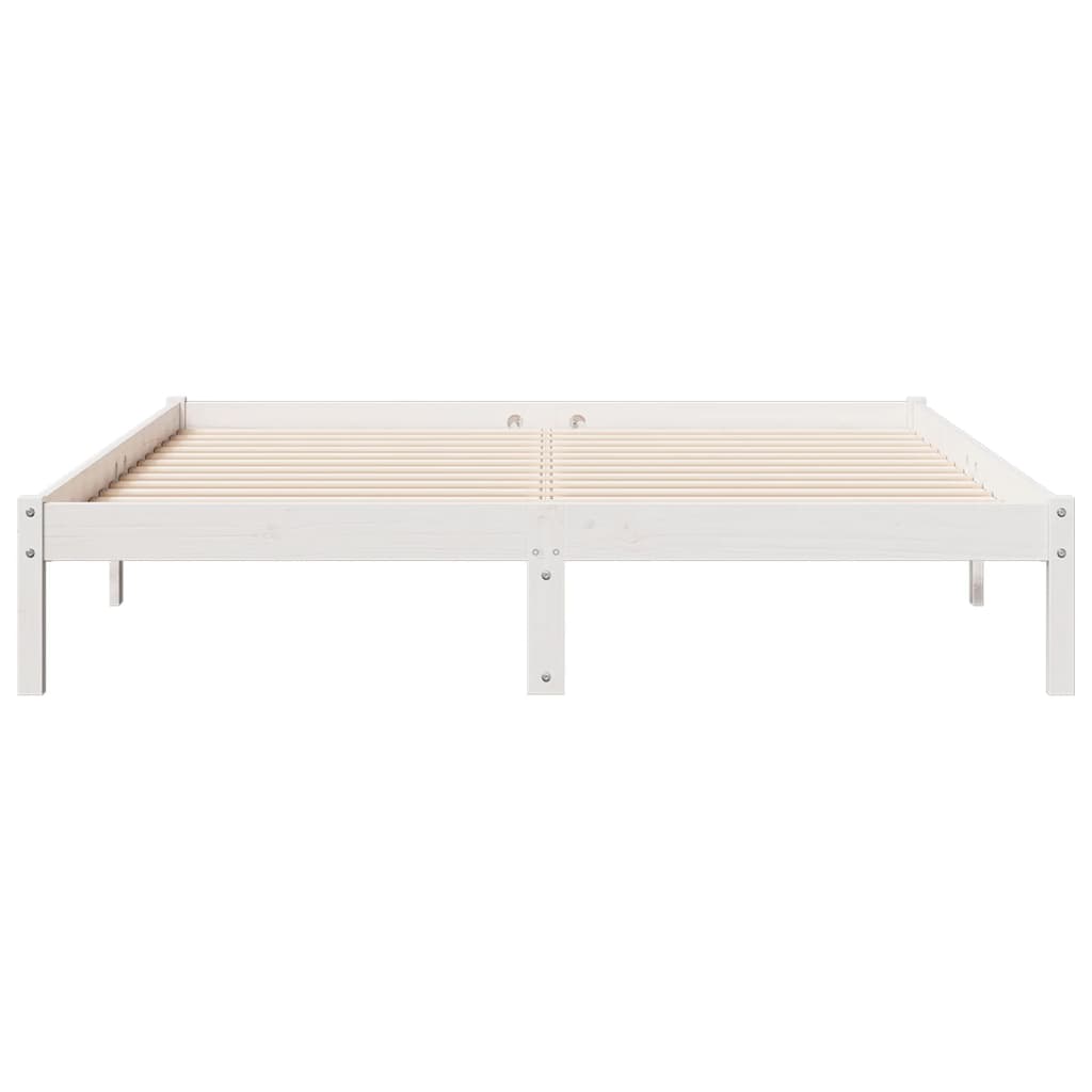 ekstra lang sengeramme uden madras 160x220 cm massivt fyrretræ