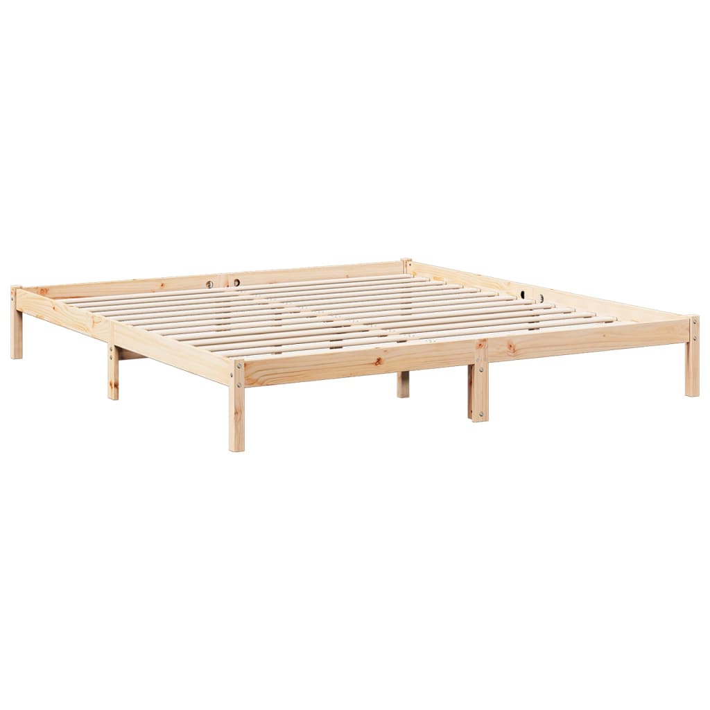 ekstra lang sengeramme uden madras 180x220 cm massivt fyrretræ