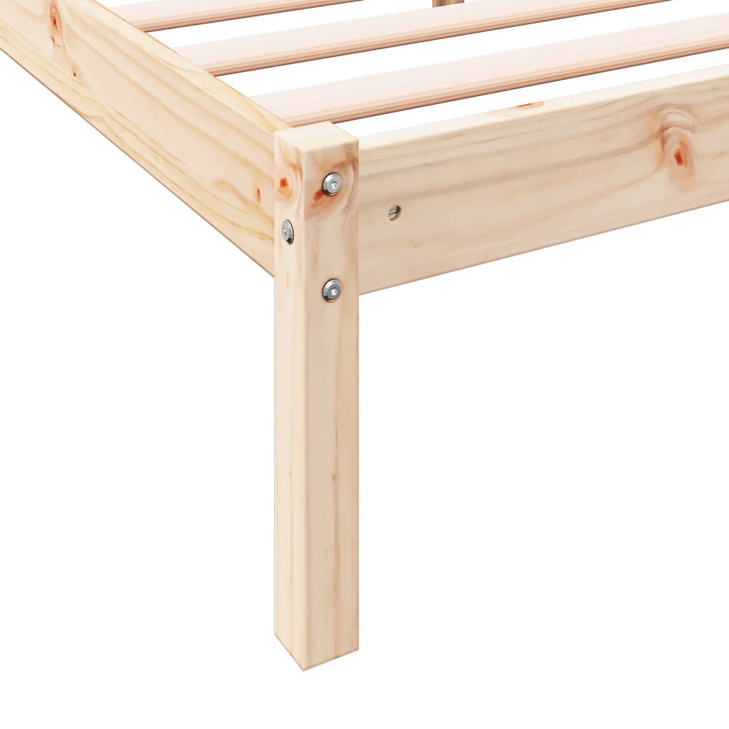 ekstra lang sengeramme uden madras 180x220 cm massivt fyrretræ