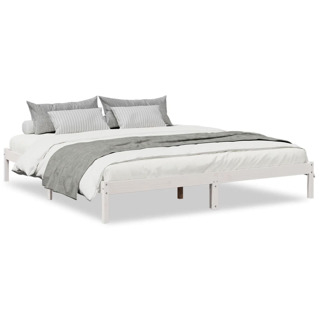 ekstra lang sengeramme uden madras 180x220 cm massivt fyrretræ
