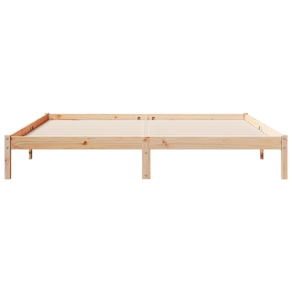 ekstra lang sengeramme uden madras 200x220 cm massivt fyrretræ