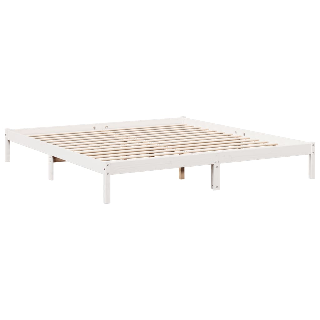 ekstra lang sengeramme uden madras 200x220 cm massivt fyrretræ