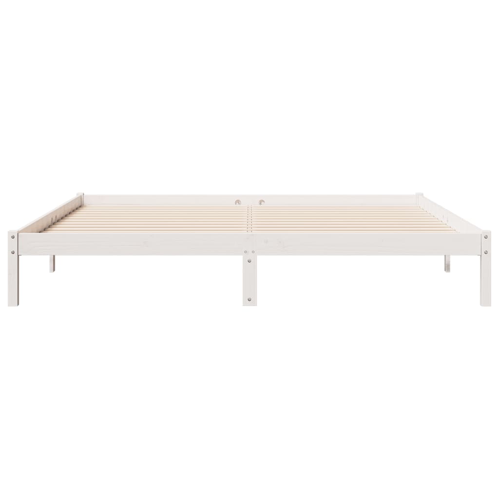 ekstra lang sengeramme uden madras 200x220 cm massivt fyrretræ