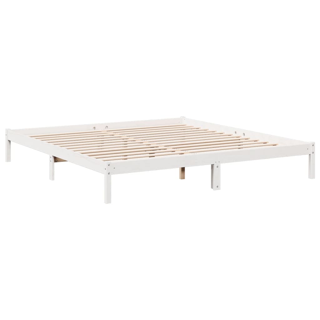 ekstra lang sengeramme uden madras 200x220 cm massivt fyrretræ