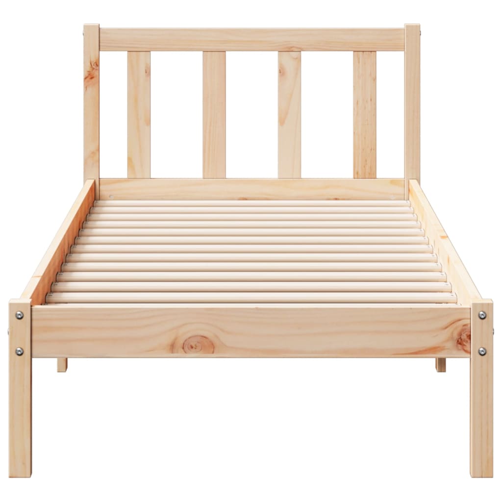 ekstra lang sengeramme uden madras 80x210 cm massivt fyrretræ