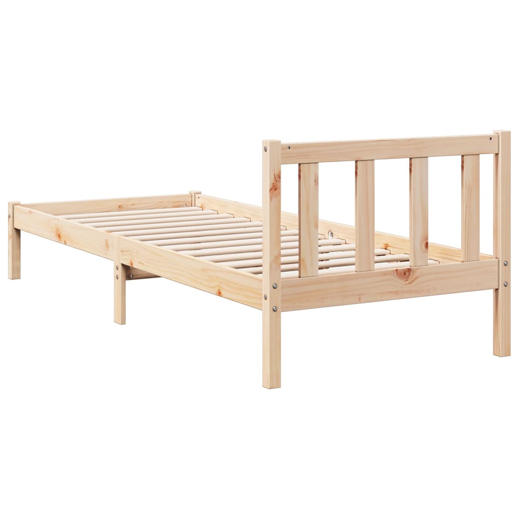 ekstra lang sengeramme uden madras 80x210 cm massivt fyrretræ