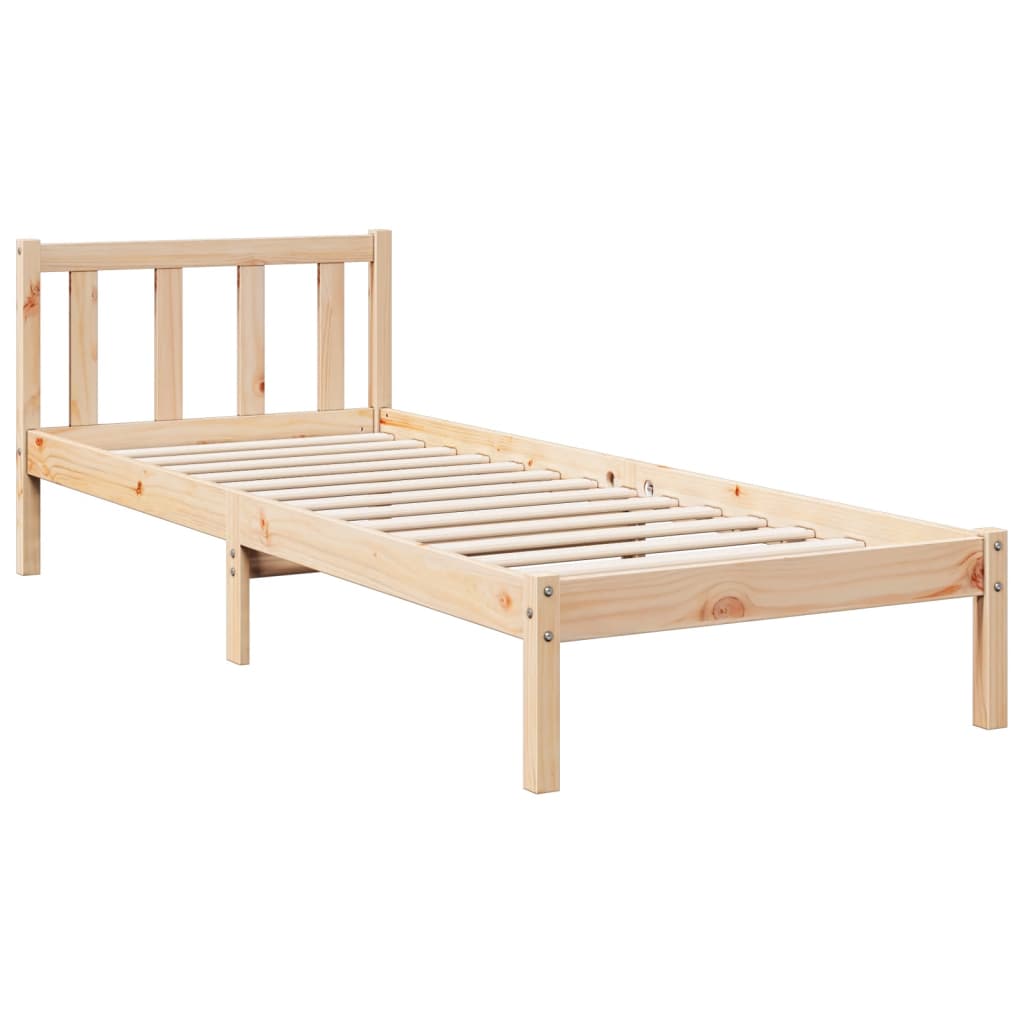 ekstra lang sengeramme uden madras 100x210 cm massivt fyrretræ