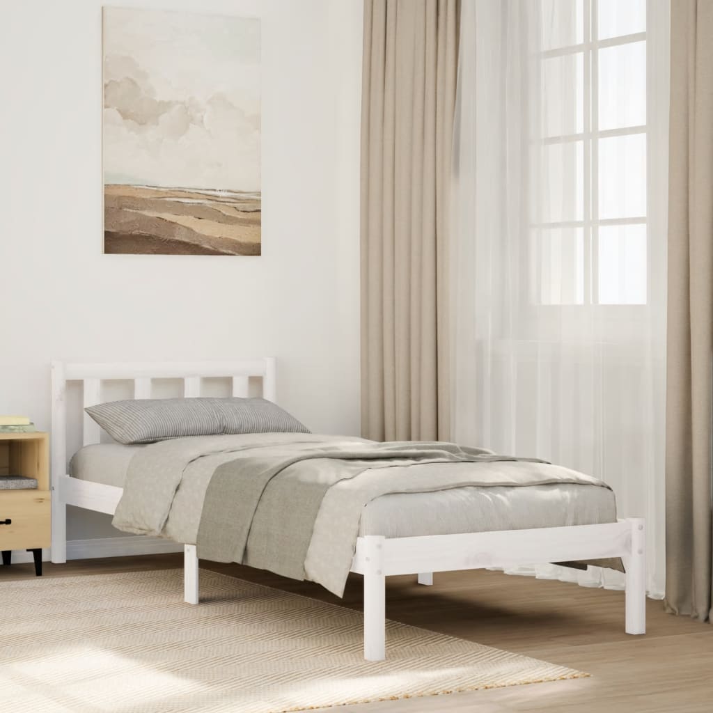 ekstra lang sengeramme uden madras 100x210 cm massivt fyrretræ