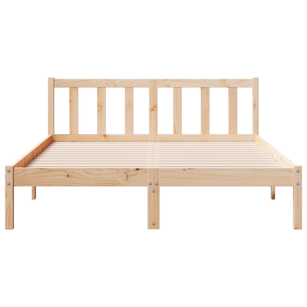 ekstra lang sengeramme uden madras 140x210 cm massivt fyrretræ