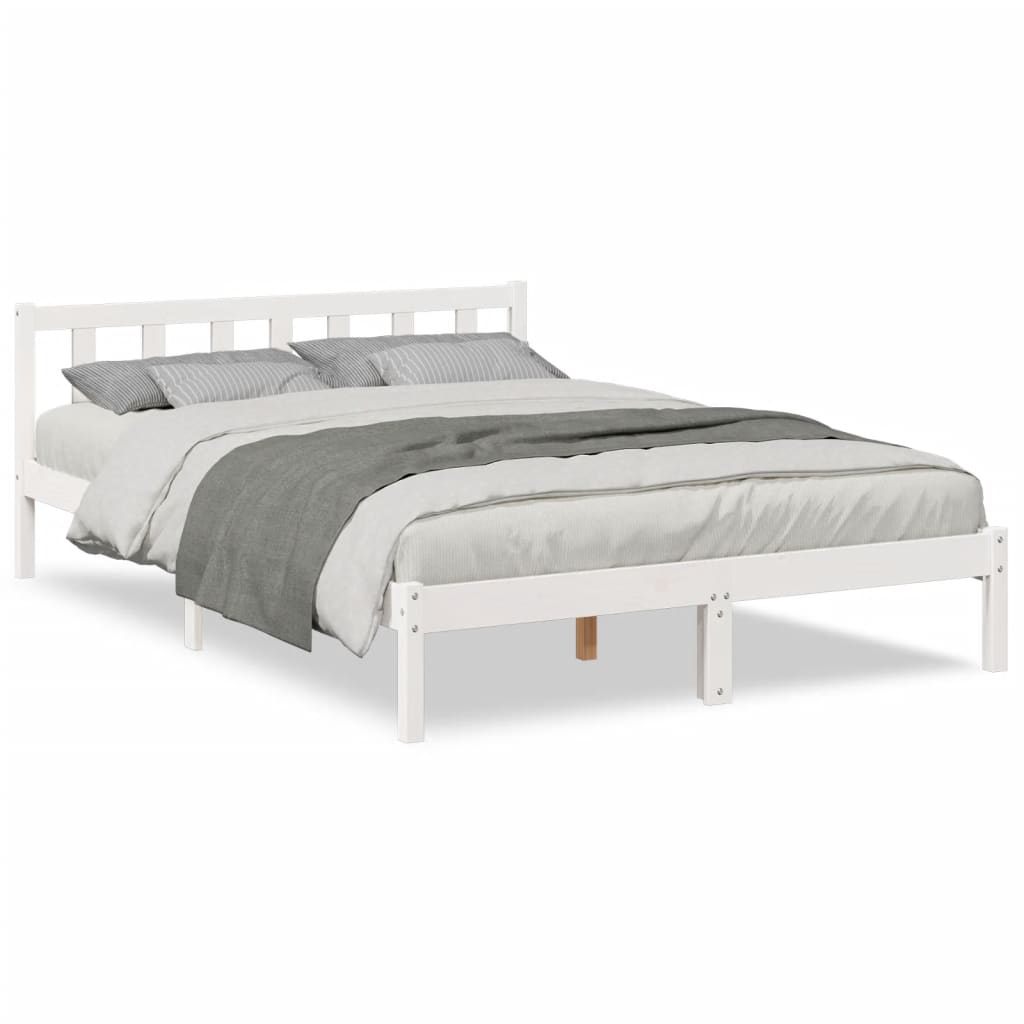 ekstra lang sengeramme uden madras 140x210 cm massivt fyrretræ