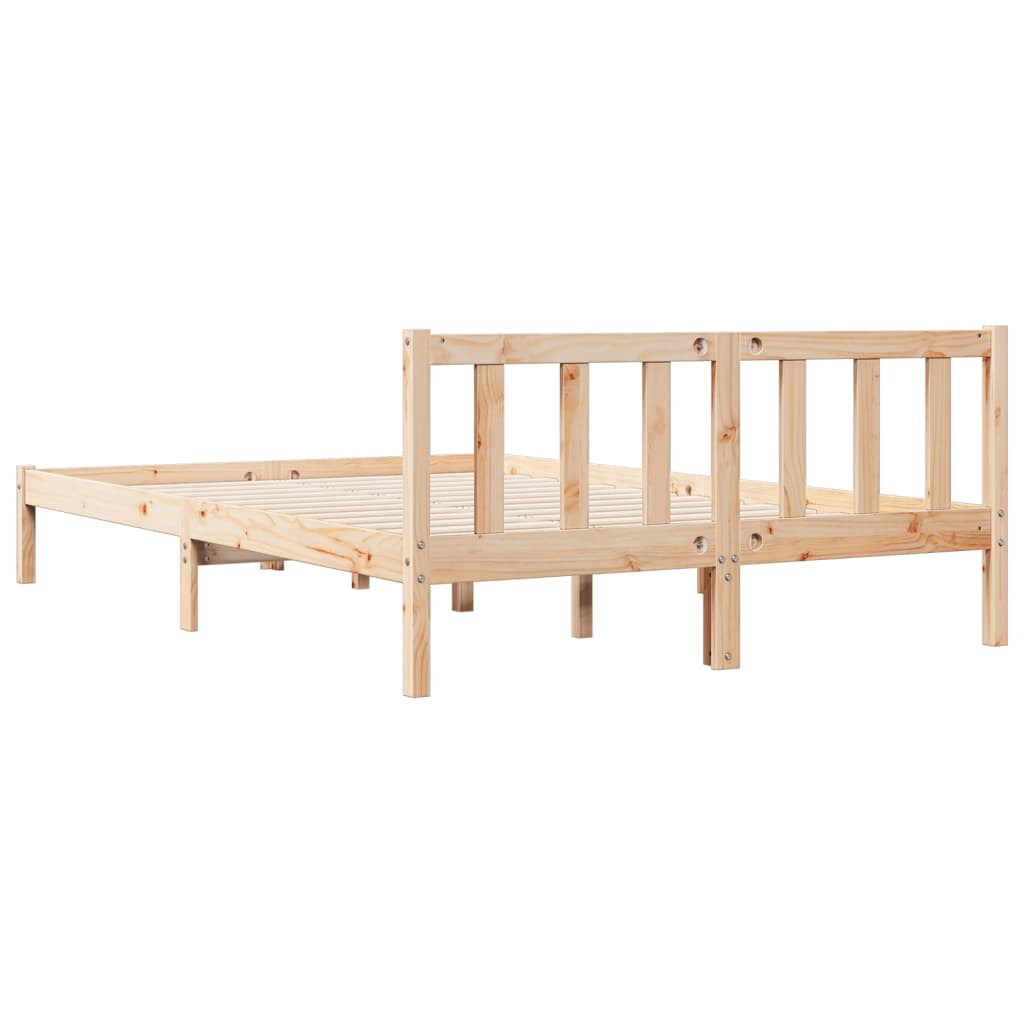 ekstra lang sengeramme uden madras 160x210 cm massivt fyrretræ