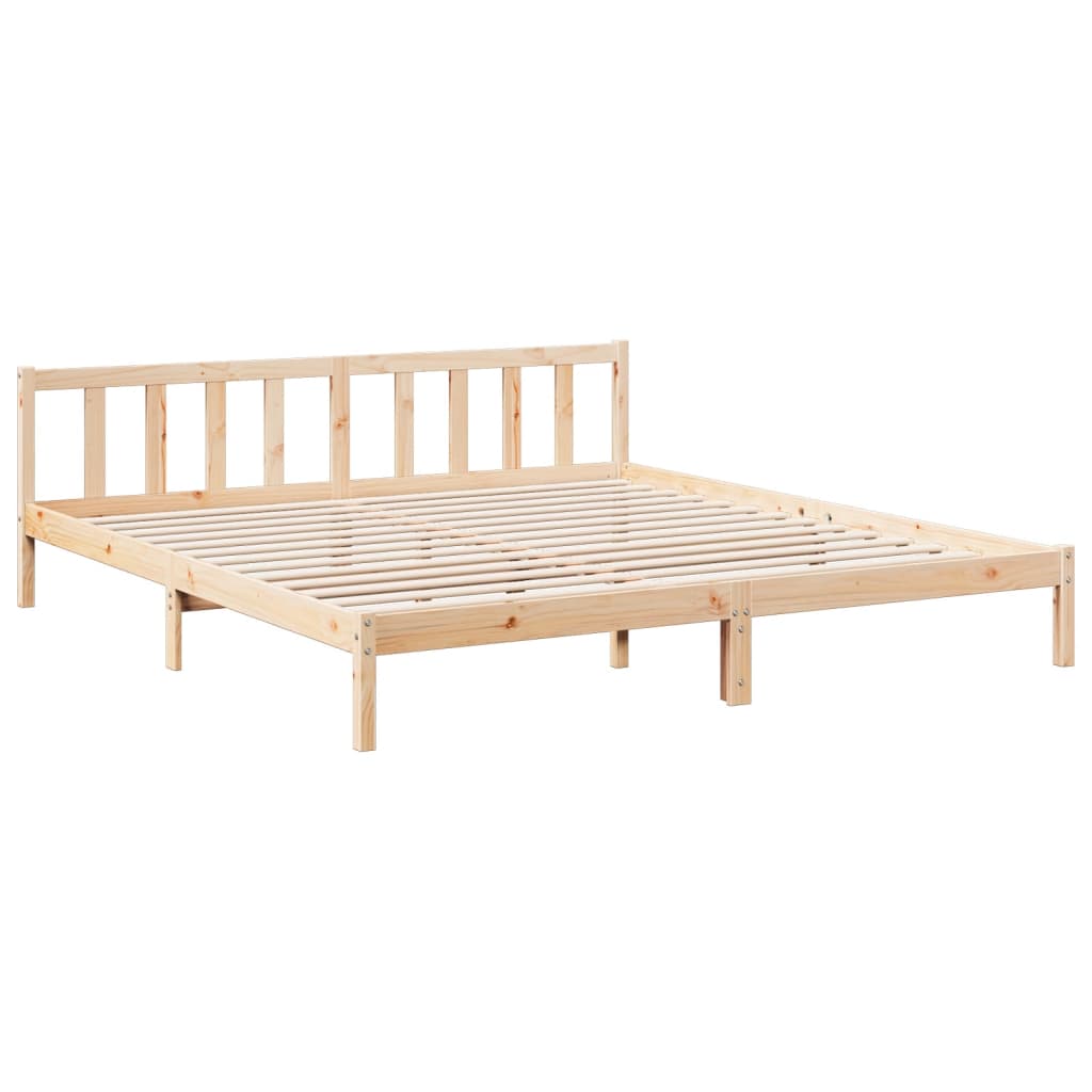 ekstra lang sengeramme uden madras 180x210 cm massivt fyrretræ
