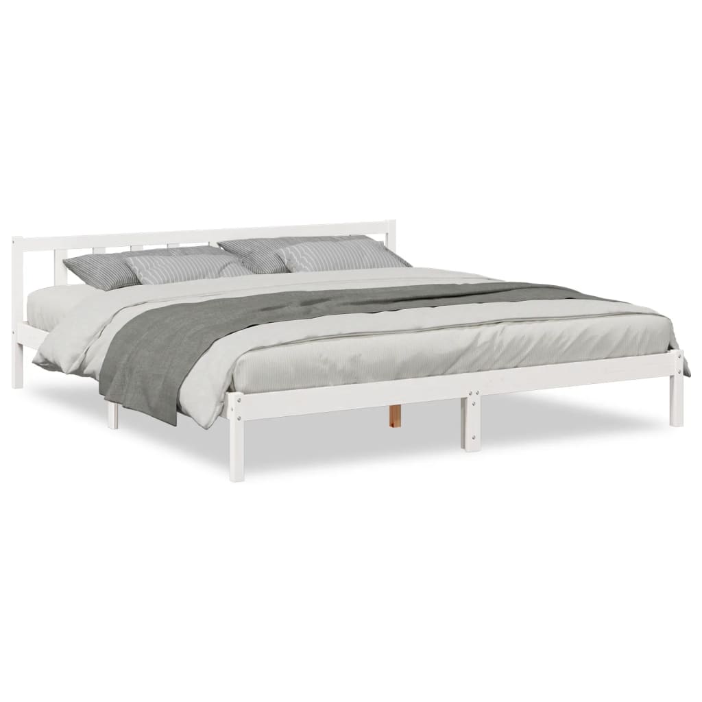 ekstra lang sengeramme uden madras 200x210 cm massivt fyrretræ