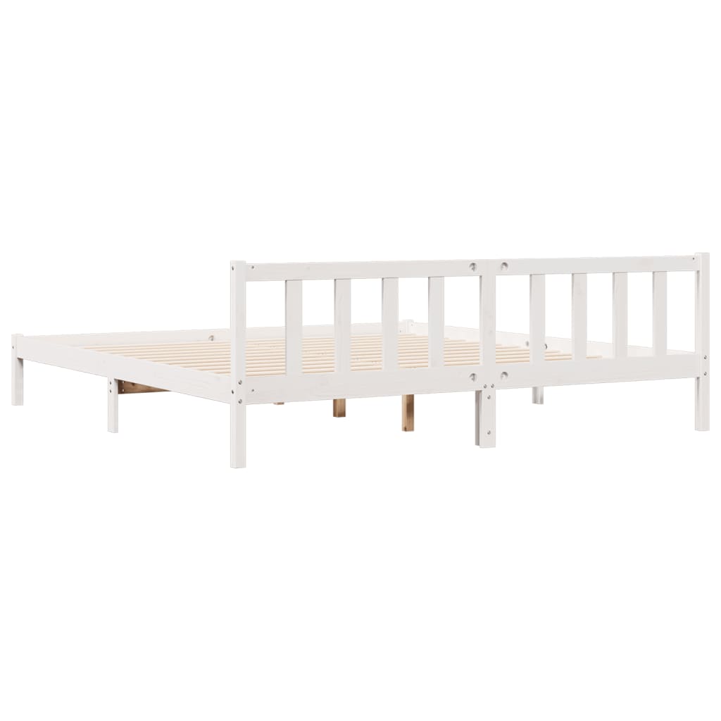 ekstra lang sengeramme uden madras 200x210 cm massivt fyrretræ