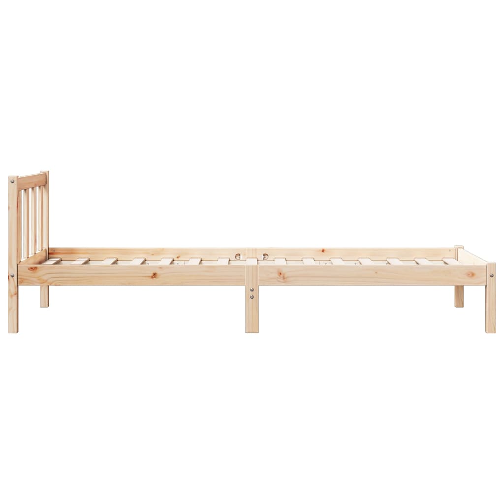 ekstra lang sengeramme uden madras 80x220 cm massivt fyrretræ