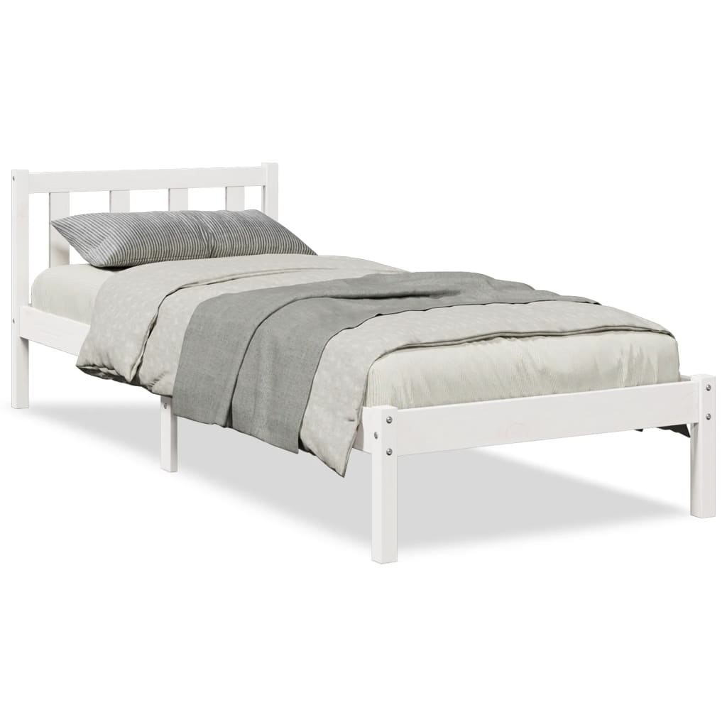 ekstra lang sengeramme uden madras 80x220 cm massivt fyrretræ