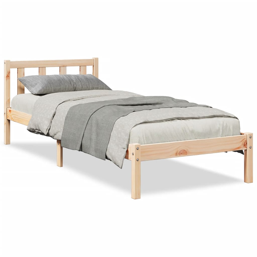 ekstra lang sengeramme uden madras 90x220 cm massivt fyrretræ