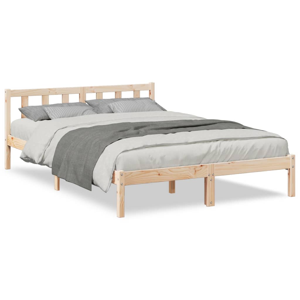 ekstra lang sengeramme uden madras 140x220 cm massivt fyrretræ