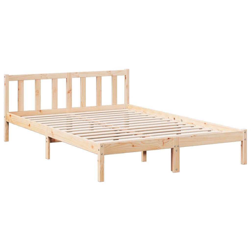 ekstra lang sengeramme uden madras 140x220 cm massivt fyrretræ