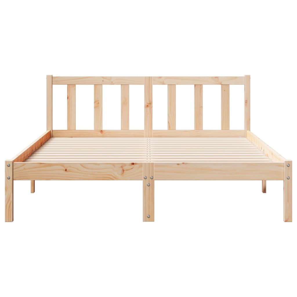 ekstra lang sengeramme uden madras 140x220 cm massivt fyrretræ