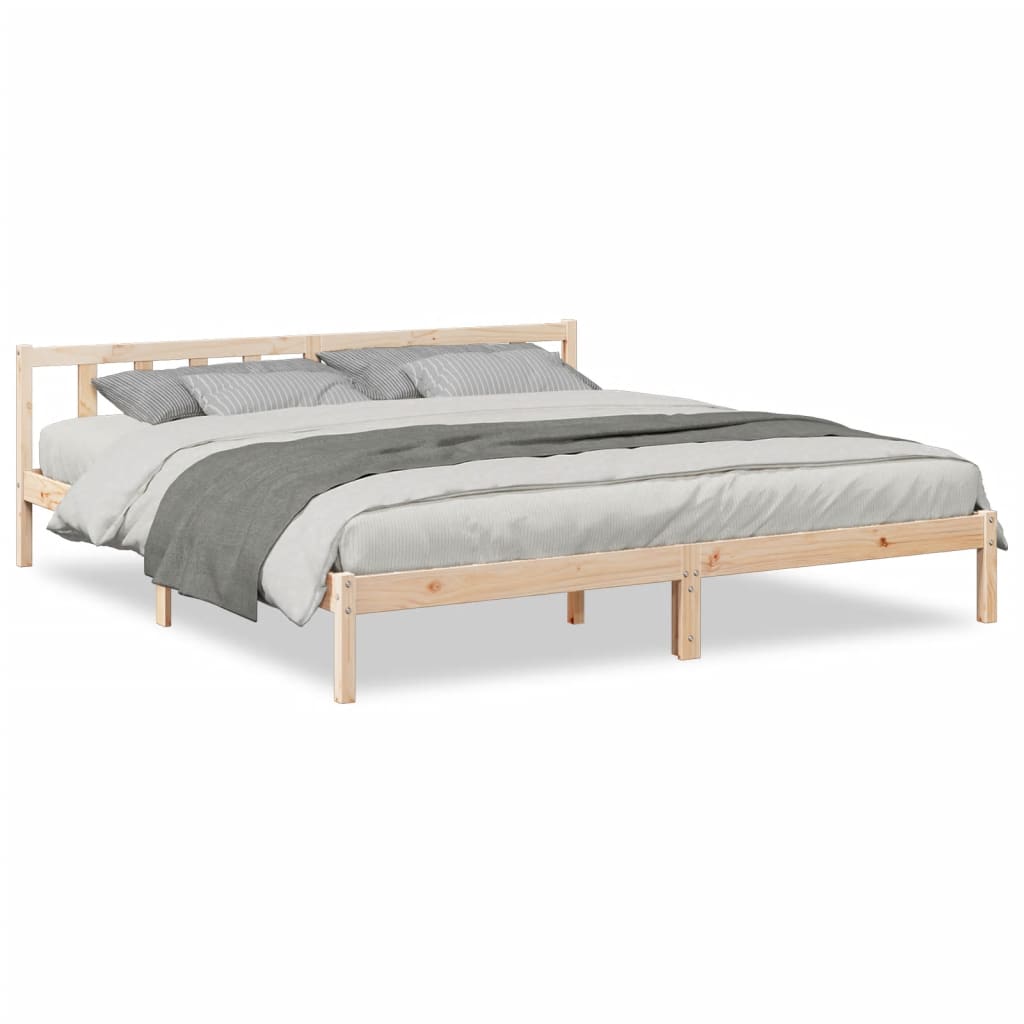 ekstra lang sengeramme uden madras 180x220 cm massivt fyrretræ